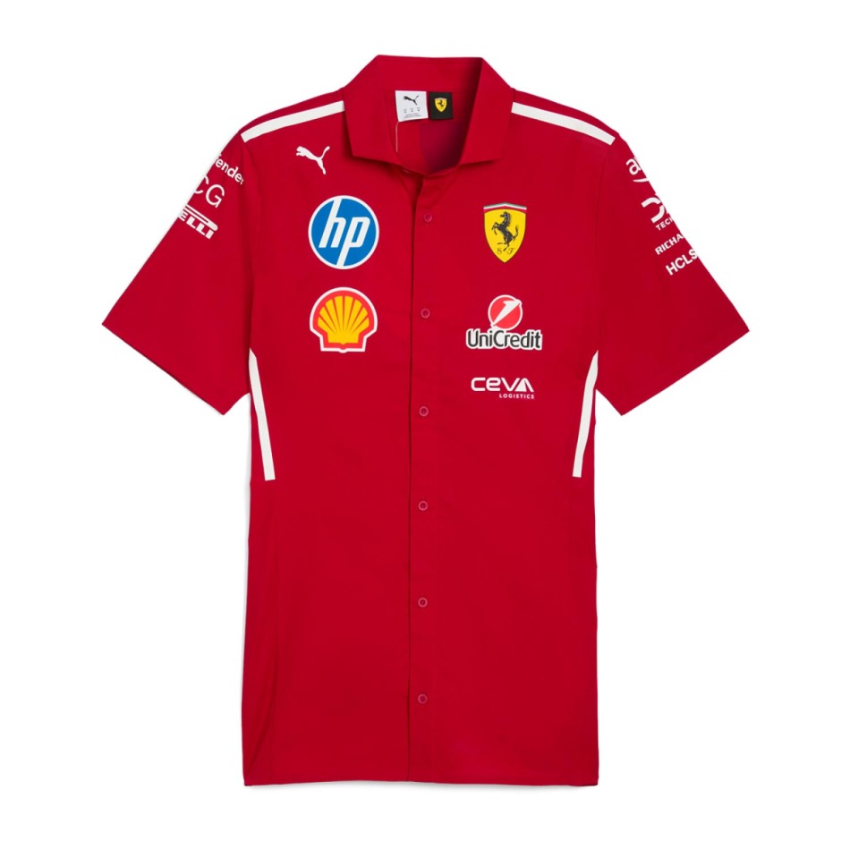 Ferrari pánská košile official Teamline Replica F1 Team 2025 - Ferrari trička, polo trička, košile