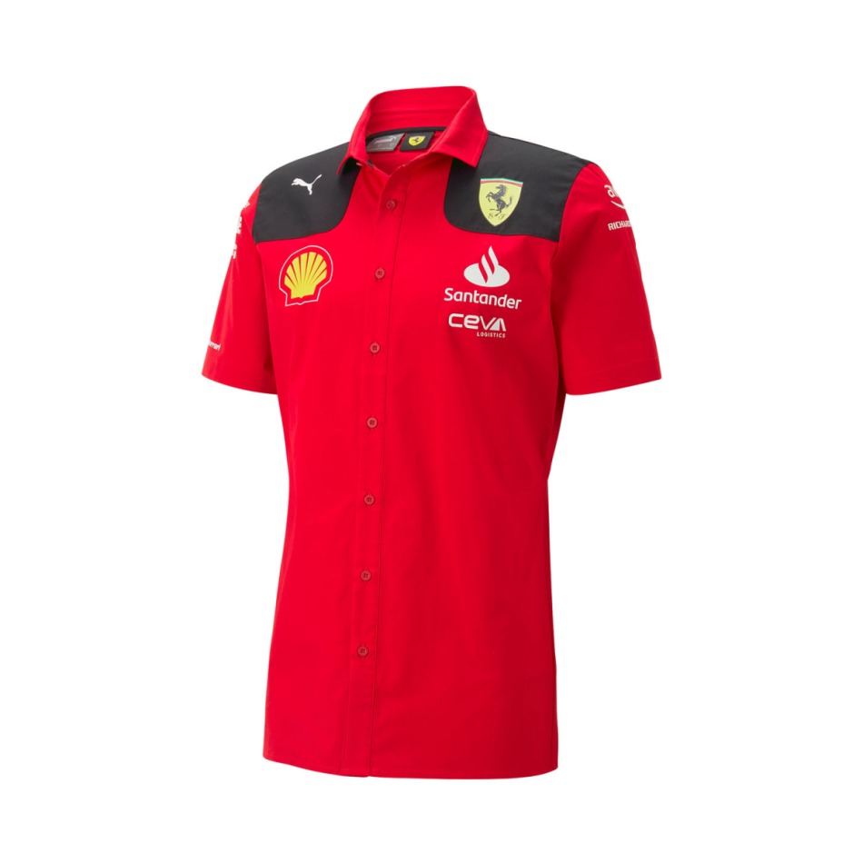Ferrari pánská košile official red F1 Team 2023 - Pánské trička, polo trička, košile