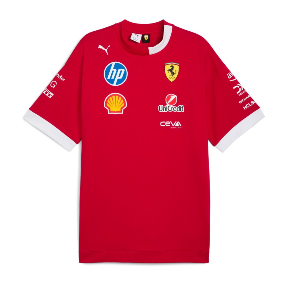 Ferrari pánské tričko official Teamline Replica red F1 Team 2025 - Pánské trička, polo trička, košile