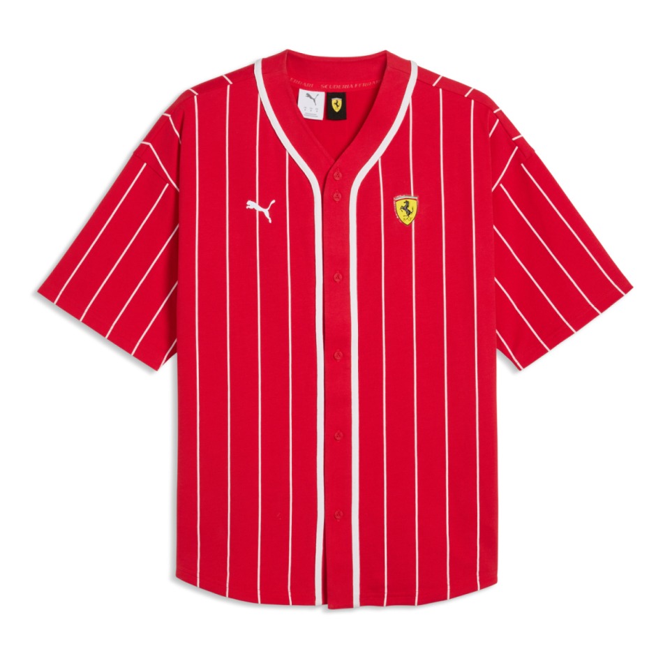 Ferrari pánská košile baseball red retro F1 Team 2026 - Pánské trička, polo trička, košile