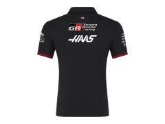 Haas F1 2026 pánské týmové polo tričko - černé 2