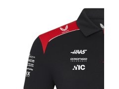 Haas F1 2026 pánské týmové polo tričko - černé 6