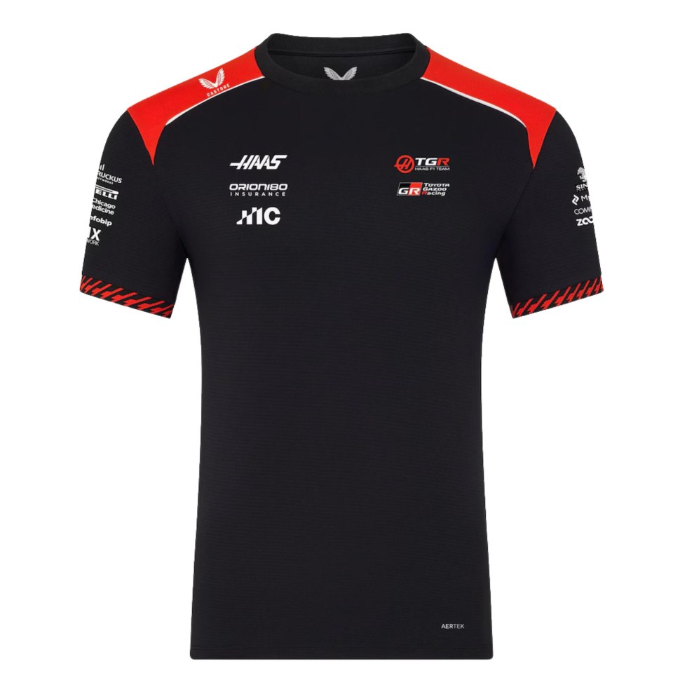 Haas F1 2026 pánské týmové tričko - černé