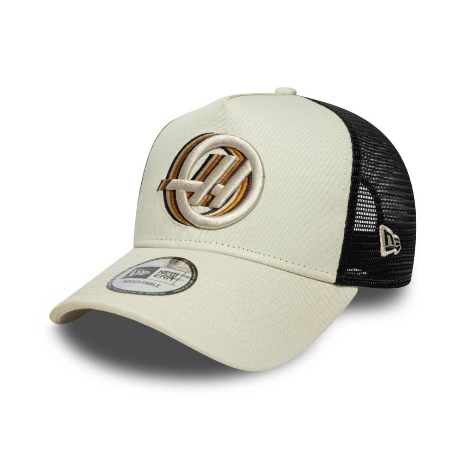 Haas F1 čepice baseballová kšiltovka Seasonal Trucker creamy F1 Team 2026 - Haas kšiltovky, čepice, rukavice