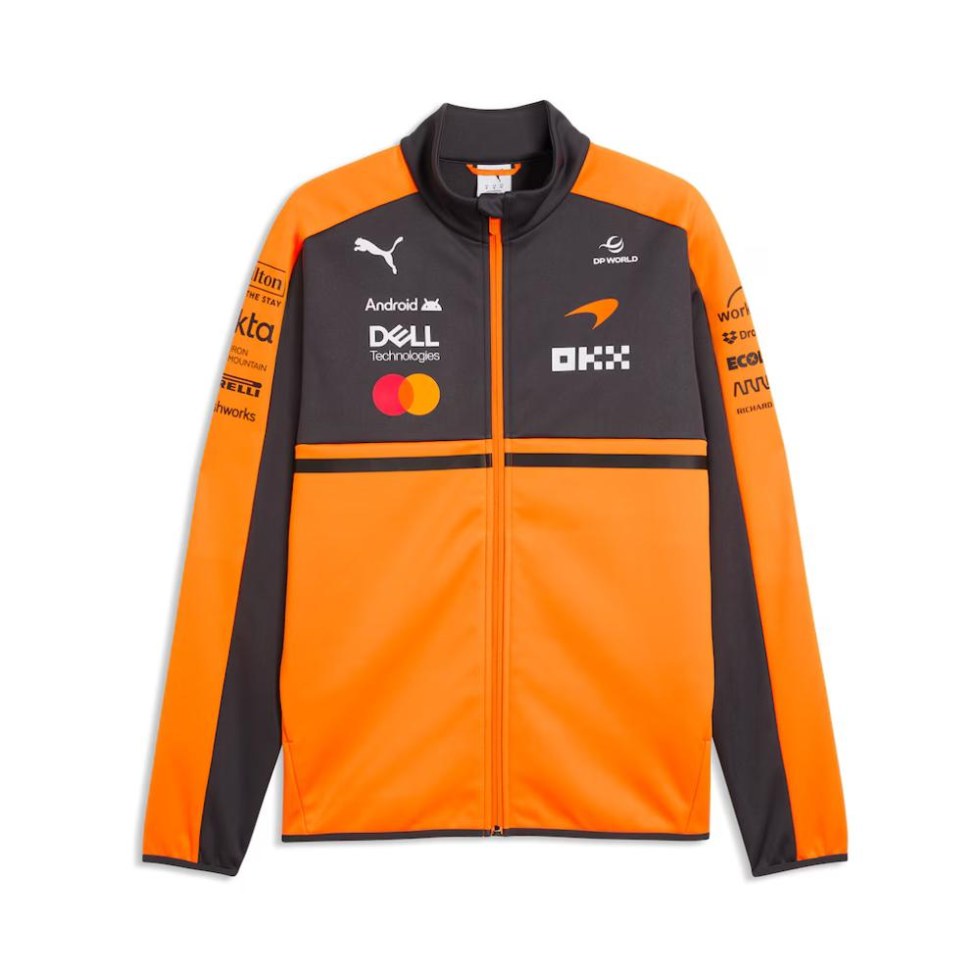 McLaren F1 2026 týmová unisex softshellová bunda - oranžová - McLaren pánské bundy