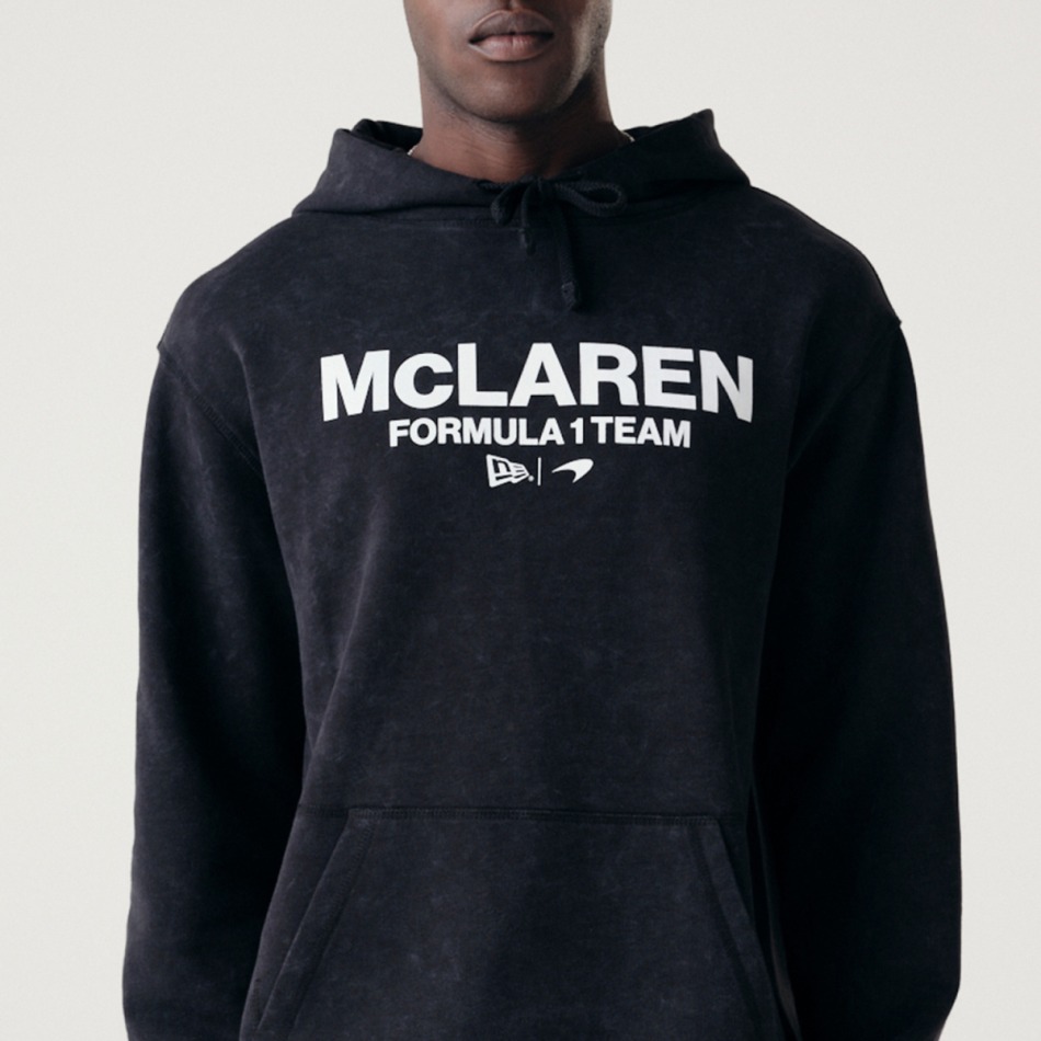Mclaren Honda pánská mikina s&nbsp;kapucí Forever Forwards black F1 Team 2024 - McLaren mikiny, bundy