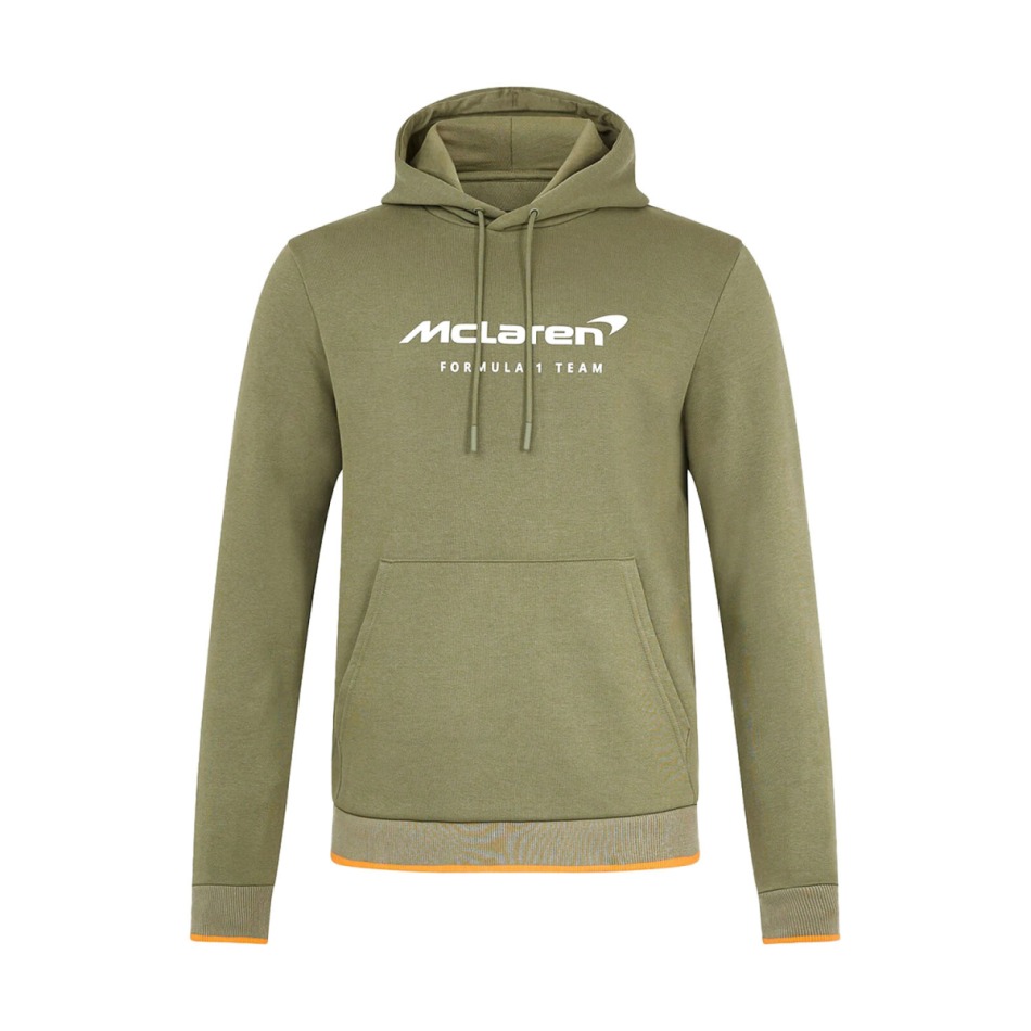 Mclaren Honda pánská mikina s kapucí Essentials green F1 Team 2025