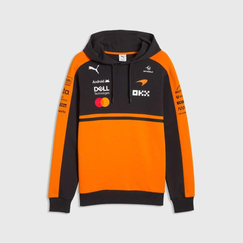 Mclaren Honda pánská mikina s&nbsp;kapucí F1 with Sponsor Logos x Puma - Team Edition - McLaren mikiny, bundy