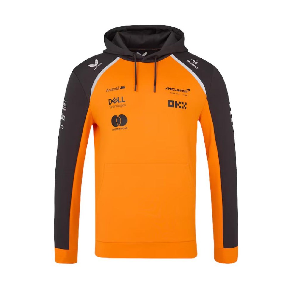 McLaren F1 2025 týmová unisex mikina oranžová McLaren F1 2025 týmová unisex mikina oranžová - McLaren pánské mikiny
