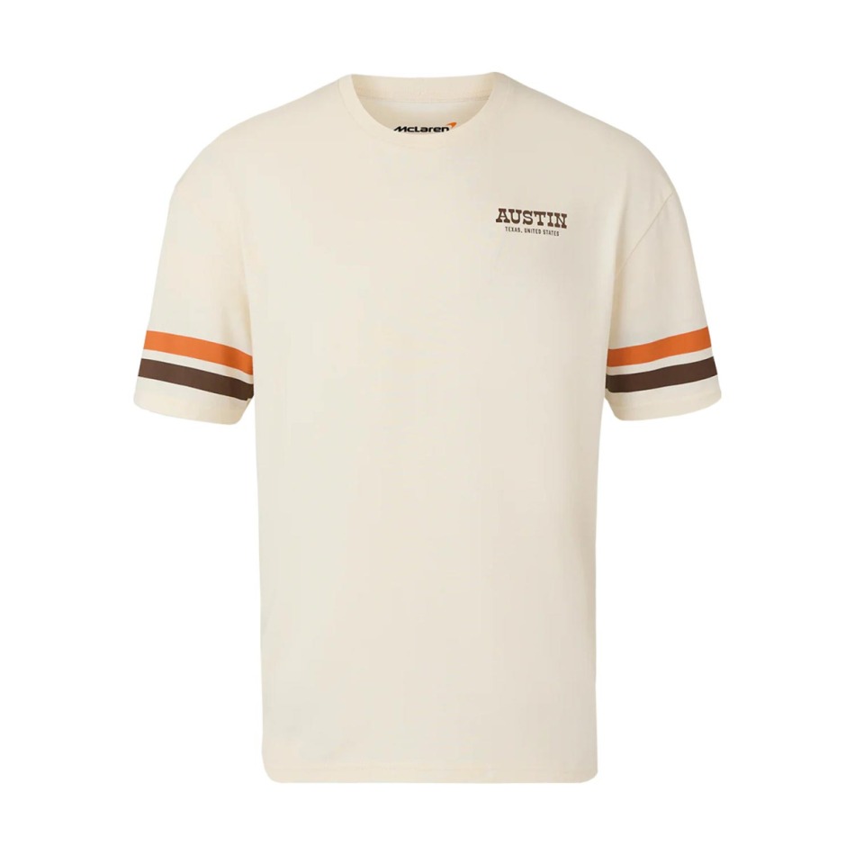 Mclaren Honda pánské tričko Austin GP beige F1 Team 2025