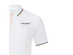 McLaren F1 2025 pánské polo tričko Core Essentials bílé 4