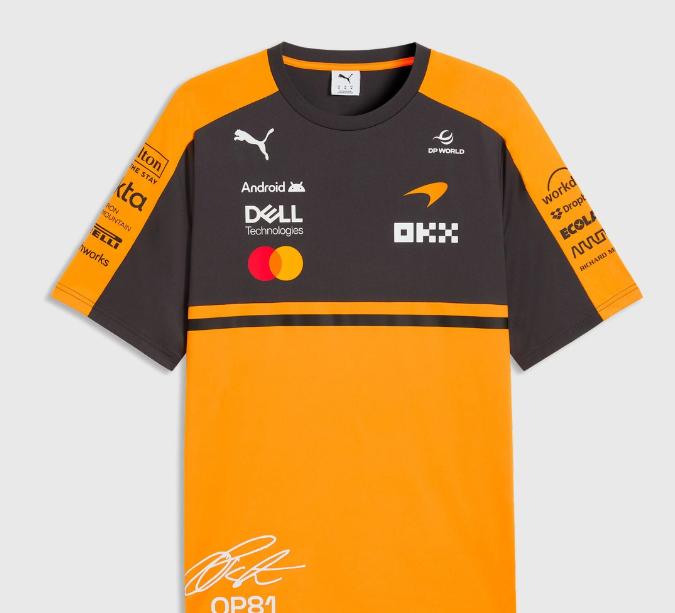 McLaren F1 2026 týmové tričko Oscar Piastri # 81 - oranžové - McLaren pánská trička