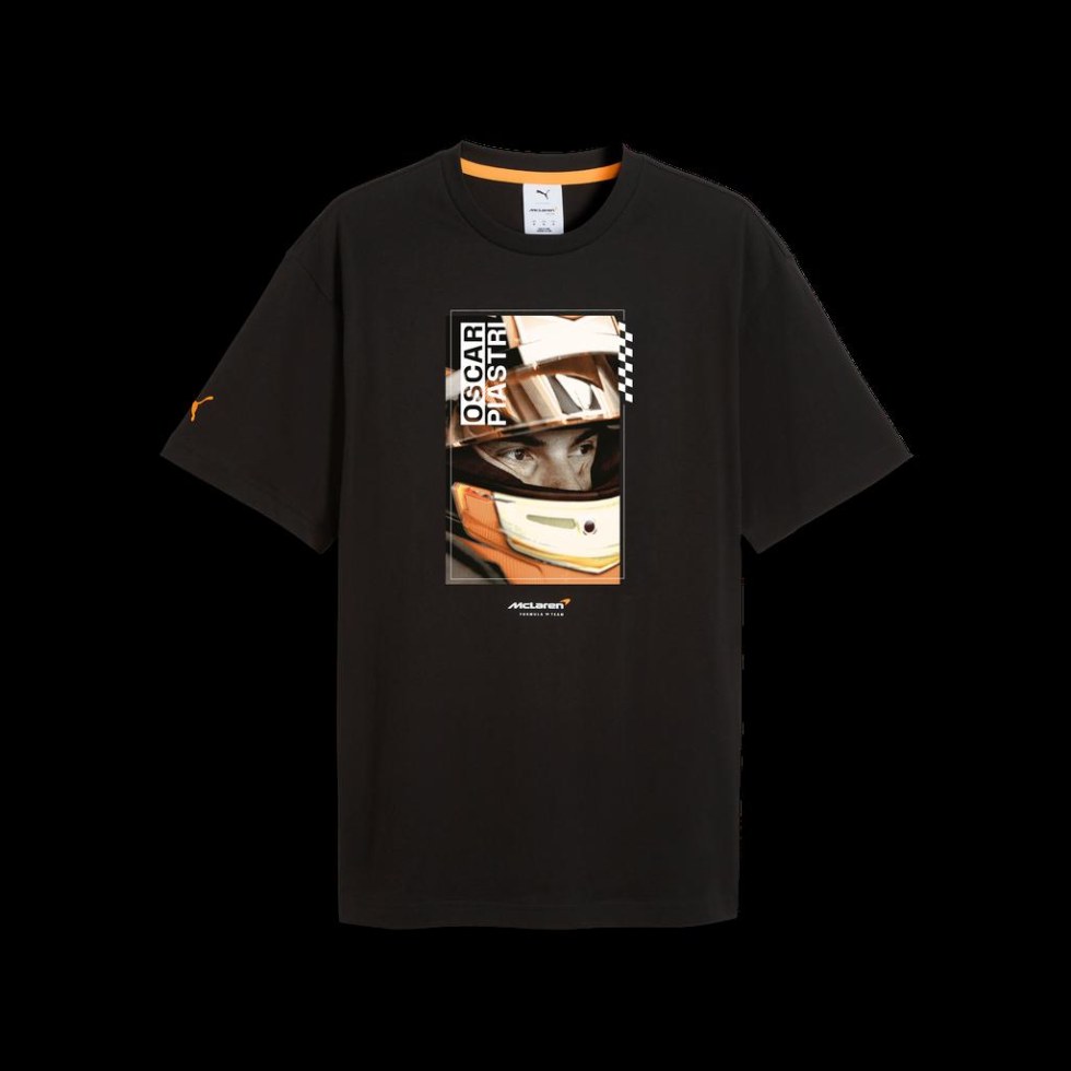 McLaren F1 2026 závodní tričko Oscar Piastri černé - McLaren pánská trička