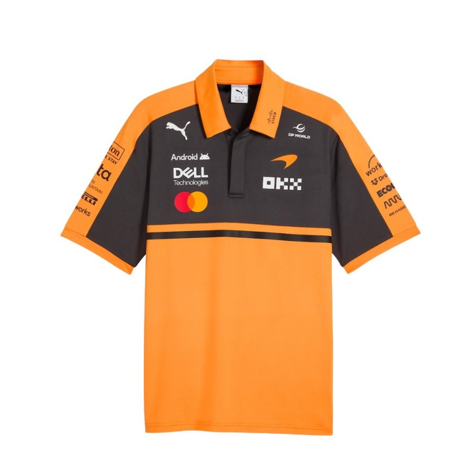 McLaren F1 2026 týmové polotričko - oranžové - McLaren pánská trička Pánské polokošile a&nbsp;košile