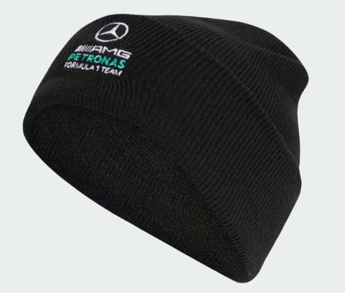 Mercedes AMG Petronas F1 2026 týmová zimní čepice černá - Mercedes AMG čepice