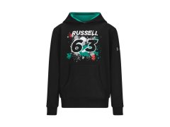 Mercedes AMG Petronas dětská mikina s kapucí George 63 black F1 Team 2022