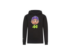 Mercedes AMG Petronas dětská mikina s kapucí Caricature Graphic black Lewis Hamilton F1 Team 2024 7573845