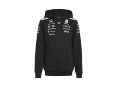 Mercedes AMG Petronas dětská mikina s kapucí black official Teamline Replica F1 Team 2026