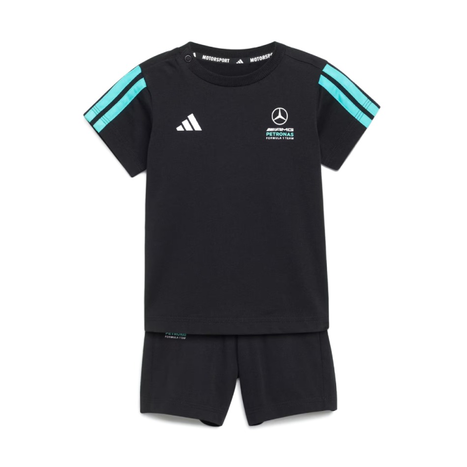 Mercedes AMG Petronas dětský set DNA Shortsleeve black F1 Team 2026 - Mercedes AMG dětské oblečení
