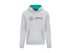 Mercedes AMG Petronas pánská mikina s kapucí logo sweatshirt grey F1 Team 2022