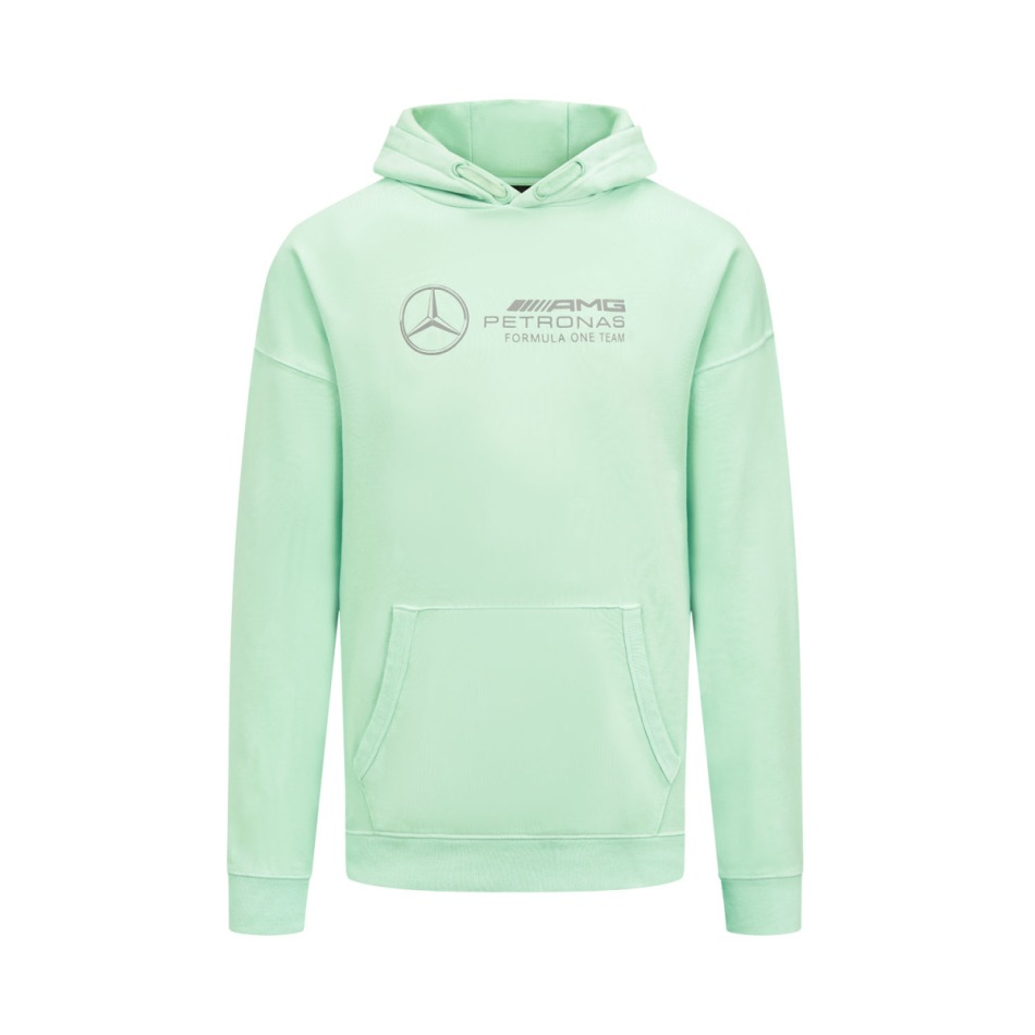 Mercedes AMG Petronas pánská mikina s&nbsp;kapucí Retro mint F1 Team 2023 - Mercedes AMG mikiny, bundy