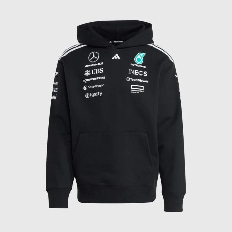 Mercedes AMG Petronas pánská mikina s&nbsp;kapucí official Teamline Replica F1 Team 2025