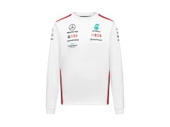 Mercedes AMG Petronas pánské tričko s dlouhým rukávem official white F1 Team 2023
