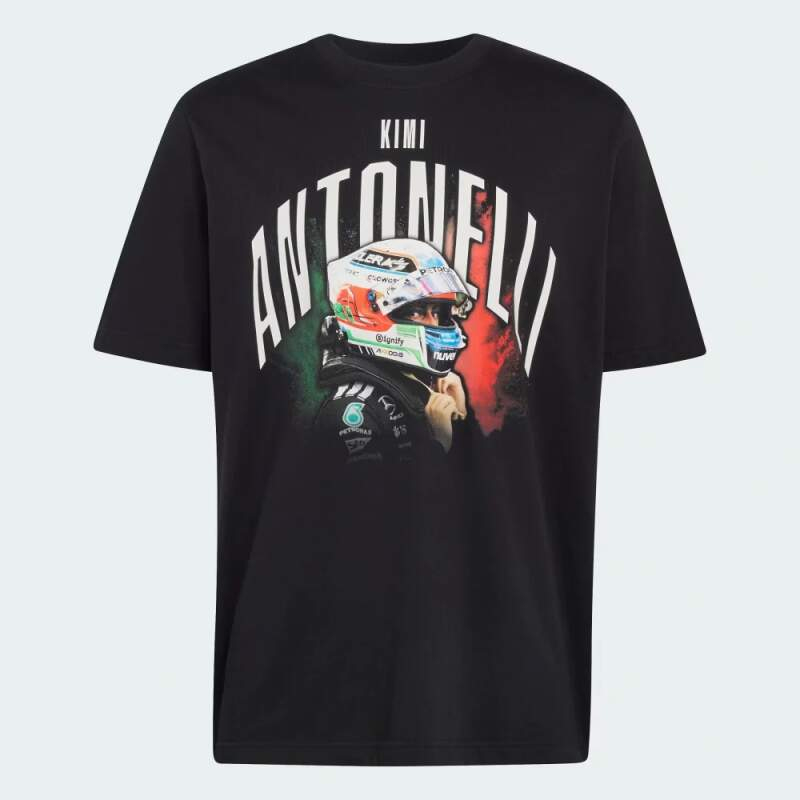 Mercedes AMG Petronas pánské tričko Kimi Antonelli graphic black F1 Team 2026