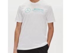 Mercedes AMG Petronas F1 2026 pánské tričko DNA s&nbsp;velkým logem bílé