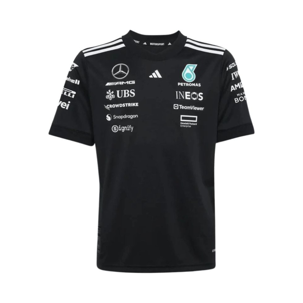 Mercedes AMG Petronas F1 2025 Driver pánské týmové tričko černé Mercedes AMG Petronas F1 2025 Driver pánské týmové tričko černé - Mercedes AMG trička