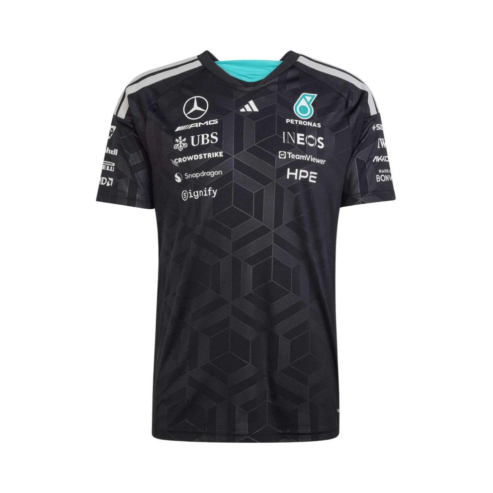 Mercedes AMG Petronas F1 2026 pánské týmové tričko - černé - Mercedes AMG pánská trička
