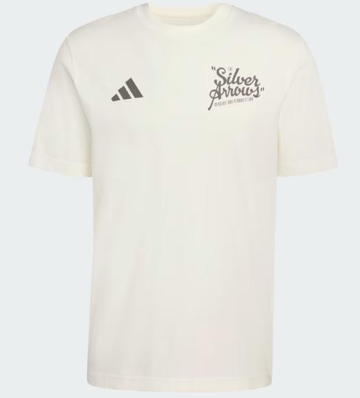 Mercedes AMG Petronas F1 2026 pánské tričko Silver Arrows bílé - Mercedes AMG pánská trička