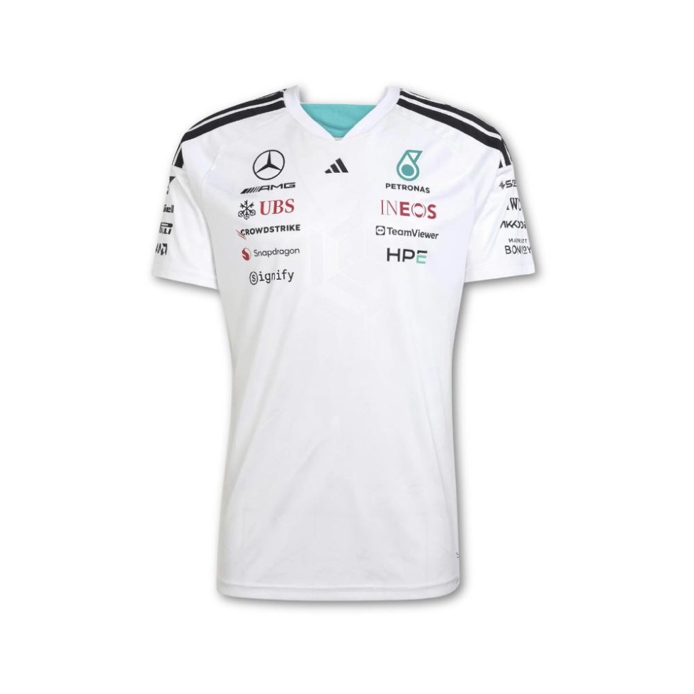 Mercedes AMG Petronas F1 2026 pánské týmové tričko bílé - Mercedes AMG trička