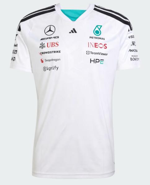 Mercedes AMG Petronas F1 2026 pánské týmové tričko bílé - Mercedes AMG trička
