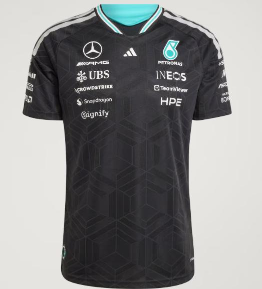 Mercedes AMG Petronas F1 2026 pánské týmové tričko Driver Authentic - černé - Mercedes AMG pánská trička