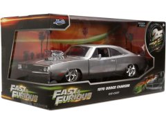 Model Rychle a&nbsp;Zběsile 1970 Dodge Charger R/T F&F stříbrný 25 anniversary edition 1:24