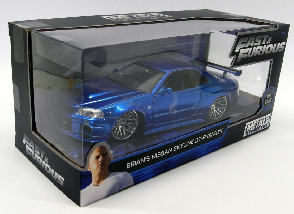 Modely aut a motorek model 1/24 Fast & Furious Nissan Skyline GT-R34 - Brian´s