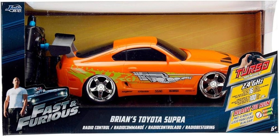 Model Rychle a&nbsp;Zběsile Toyota Supra na dálkové ovládání 1:16 - Modely aut a&nbsp;motorek