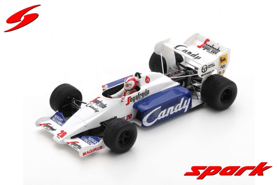 Modely aut a motorek model 1/43 SPARK Toleman TG184 J. Cecotto Monaco GP 1984