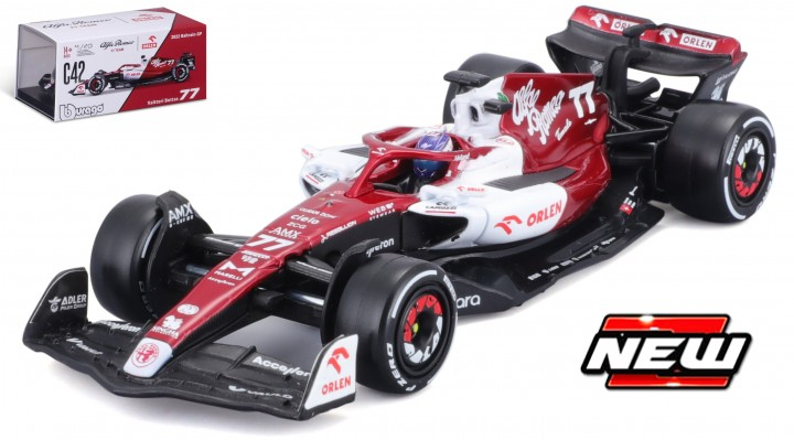 Modely aut a motorek model 1/43 Alfa Romeo Orlen F1 C42 Valtteri Bottas #77 2022 Signature