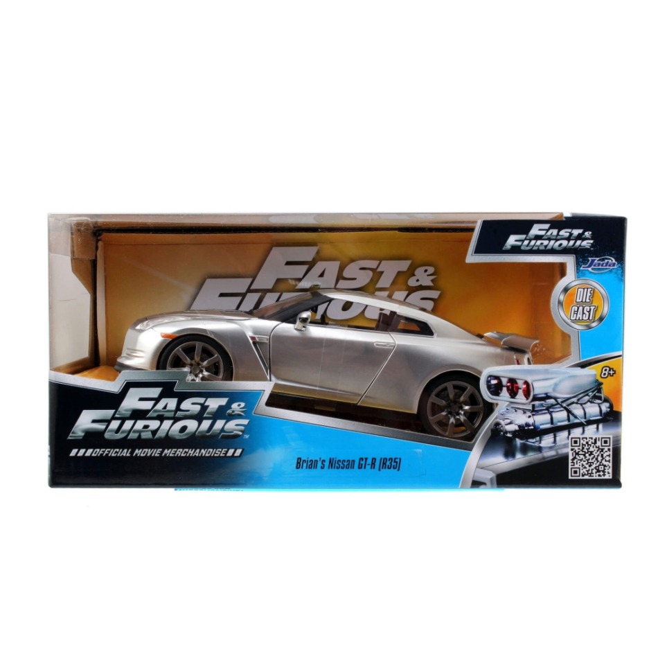 Modely aut a&nbsp;motorek model 1/24 Fast & Furious Nissan GT-R Silver 2009 Brian - Modely aut a&nbsp;motorek