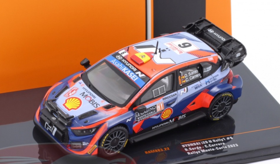 Modely aut a motorek model 1/43 Hyundai I20 N WRC Rally Monte Carlo 2023 D. Sordo