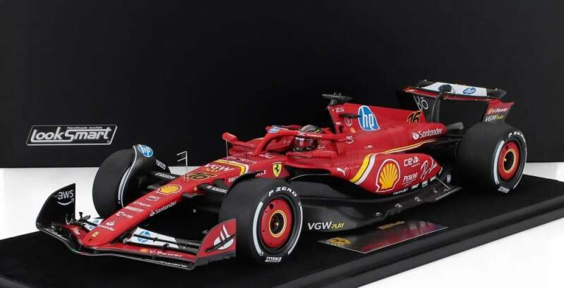 Modely aut a&nbsp;motorek model 1/18 LookSmart Scuderia Ferrari SF-24 Ch. Leclerc Monza GP 2024 - Modely aut a&nbsp;motorek