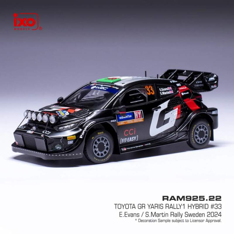 Modely aut a motorek model 1/43 Toyota Yaris GR Rally Sweden Evans - Martin