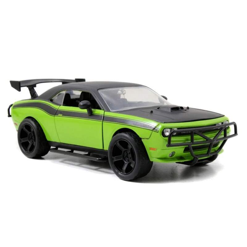 Model Rychle a&nbsp;Zběsile Dodge Challenger SRT8 off road 1:24 zeleno černý - Modely aut a&nbsp;motorek