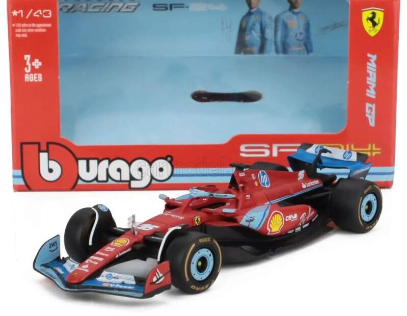 Model Scuderia Ferrari SF-24 BBurago #16 Charles Leclerc 2024 1:43 - SE Miami - Modely aut a&nbsp;motorek