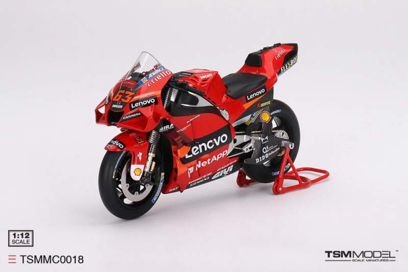 Model TSM MotoGP - Ducati Desmosedici Francesco Bagnaia GP22 #63 2022 1:12 - Modely aut a&nbsp;motorek