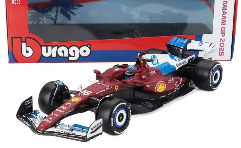 Modely aut a&nbsp;motorek model 1/18 Scuderia Ferrari SF-25 Charles Leclerc #16 Miami GP - Modely aut a&nbsp;motorek