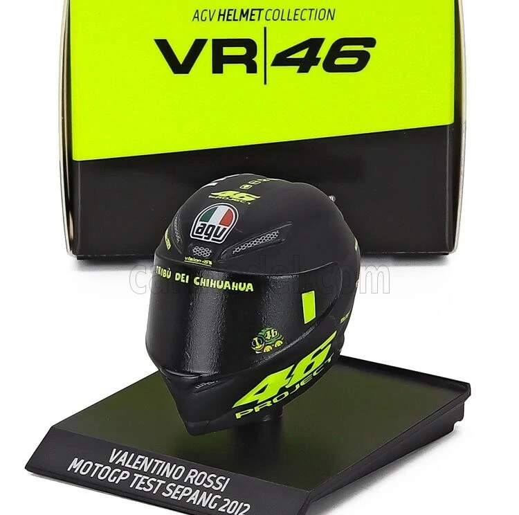 Modely aut a&nbsp;motorek model přilby 1/10 Valentino Rossi MotoGP Test Sepang 2012 - Modely aut a&nbsp;motorek