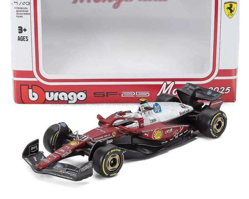 Modely aut a&nbsp;motorek model 1/43 Scuderia Ferrari SF-25 Lewis Hamilton #44 Monza 2025 - Modely aut a&nbsp;motorek